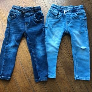 [bundle of 2] Cat & Jack 2T toddler boy jeans - EUC - functional drawstring